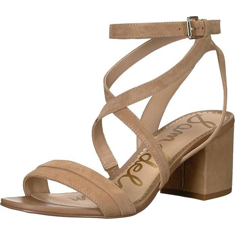 Circus by Sam Edelman Stella Block Heels Strappy Sandals Taupe Women US 10 Event